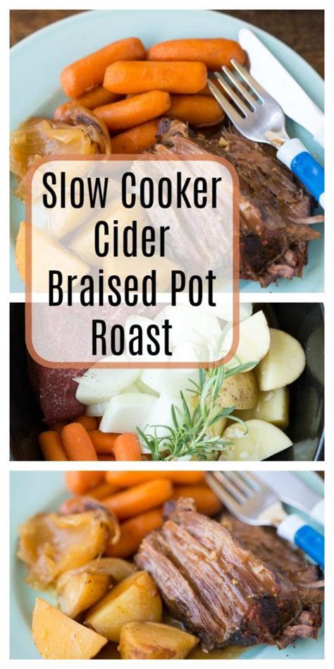 Slow Cooker Cider Braised Pot Roast Recipe Recipes Crock Pot Cooking Pot Roast