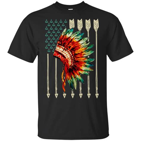 Native American Flag Usa Arrow Men T Shirt Mens Tshirts Native