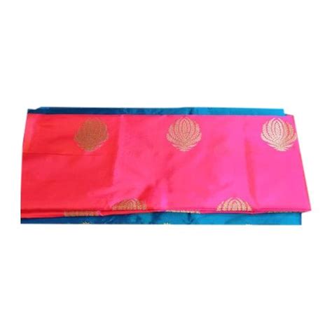 44 45 Inches Printed Fancy Pink Fabrics Pure Silk Kadwa Boota Gsm