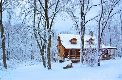 Free Download Winter Log Cabin Cabin Winter 4256x2848 For Your