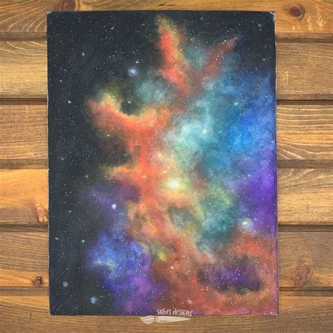 Watercolor Nebula Watercolor Galaxy Nebula Painting Galaxy Painting