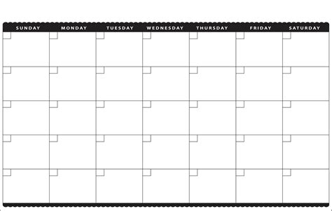 6 Best Images Of Month At A Glance Blank Calendar Printable Printable