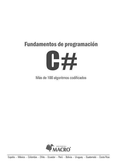 Libro Fundamentos De Programacion Fundamentos De Programación Ug