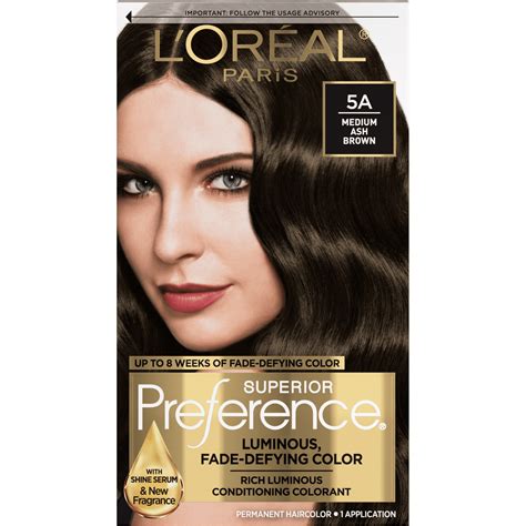 L Oreal Paris Superior Preference Permanent Hair Color 5a Medium Ash Brown