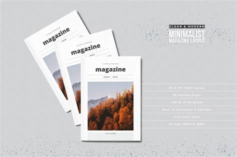 Modern And Clean Minimalist Magazine Layout Minimalist