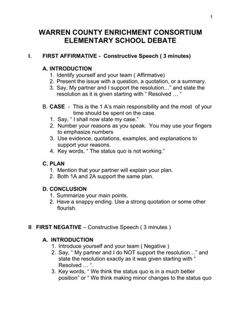 Don't write the wrong facts. Debate format