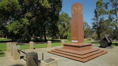 Tobruk War Memorial Kings Park Perth Australia Stock Footage Video