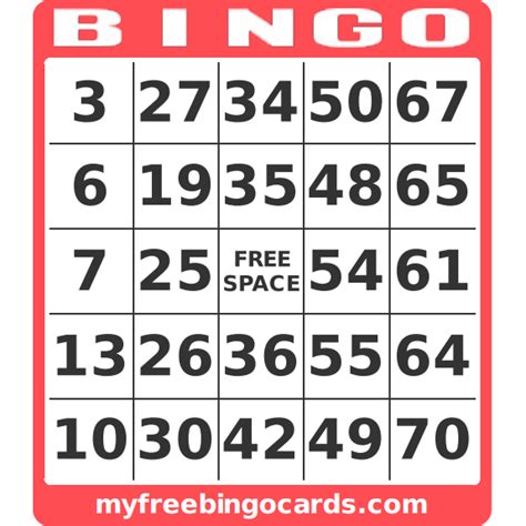 Free Printable 1 75 Number Bingo Card Generator