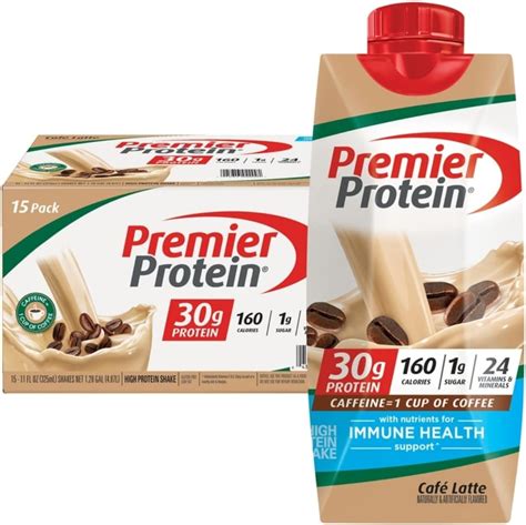 Premier Protein 30g High Protein Shake Café Latte 11 Fluid Ounce