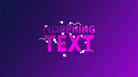 Morphing Text After Effects Tutorial 2017 Youtube