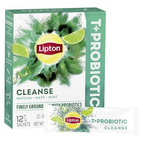Lipton Tea Probiotic Herbal Tea Sachets Cleanse 38 Oz 12 Servings