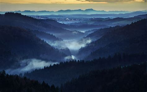 Nature Landscape Mist Forest Mountain Sunrise Valley