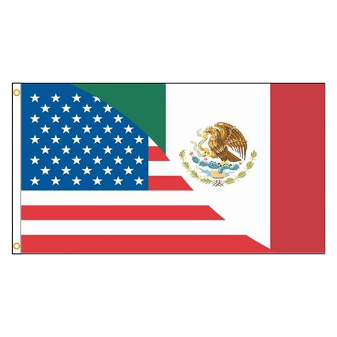 輝い America Mexico Friendship Flag 3f×5f 152cm アメリカ メキシコ フレンドシップ フラッグ 旗