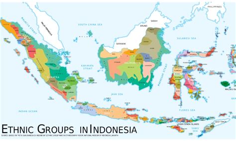 A Cool Map Illustrating Ethnic Diversity In Indonesia Wowshack