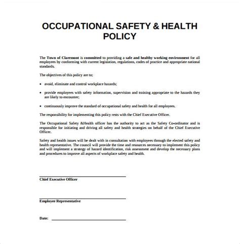 Health And Safety Plan Templates 15 Free Word Excel And Pdf Formats