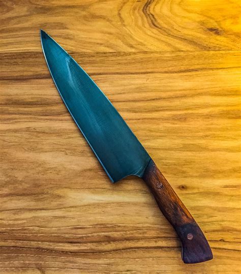 Hand Forged 8 Chefs Knife 1084 Edge Quenched Steel With Coco Bolo