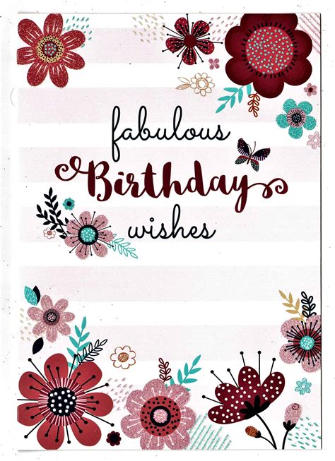 Fabulous Birthday Wishes General Female Birthday Card With Love Ts And Cards