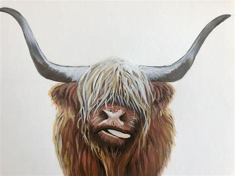 Highland Cow Art Print Henry Hand Signed Etsy Australia Cow Art