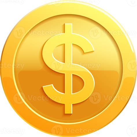 Gold Coin Money Symbol Icon 19046339 Png