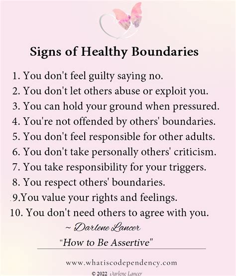 Signs Of Healthy Boundaries