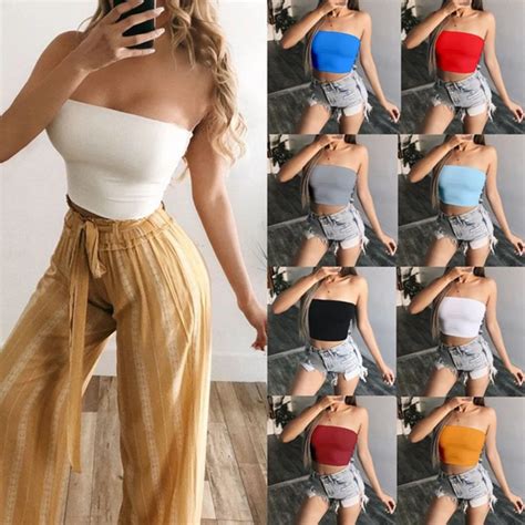 2018 Fashion Lady Wrapped Chest Tops Women Sleeveless Brassiere Tee Vest Sexy Bras For Lady