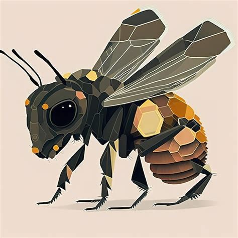 蜂 昆虫 イラスト プレミアム写真