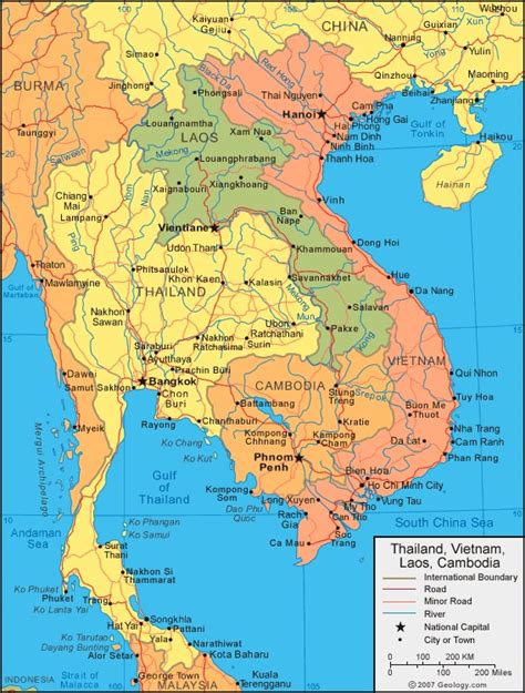 Лаос на карте мира Карта Лаоса