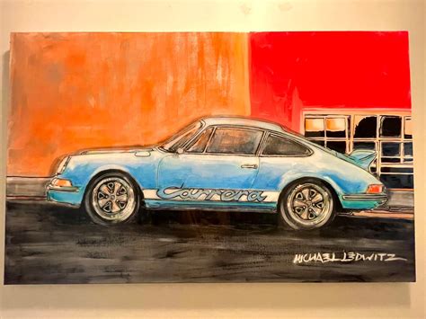 Place Bid Porsche 911 Rs Painting By Michael Ledwitz Pcarmarket