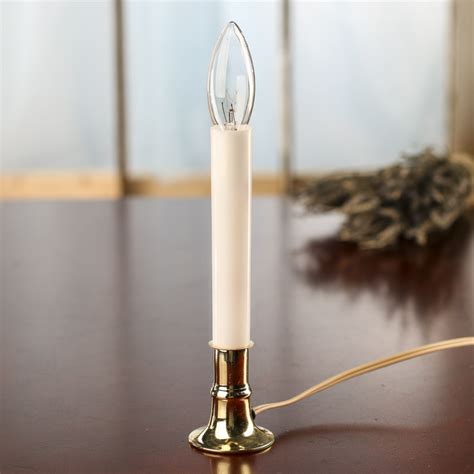 This small footprint enables them to fit conveniently on dining buffets and narrow console tables for an elegant lighting effect. Automatic Sensor Electric Welcome Candle Lamp - Lighting - Primitive Decor - Factory Direct Craft