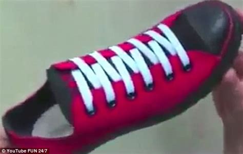 Here's how to do it. YouTube video of FIVE very simple ways to tie your shoelaces | Daily Mail Online