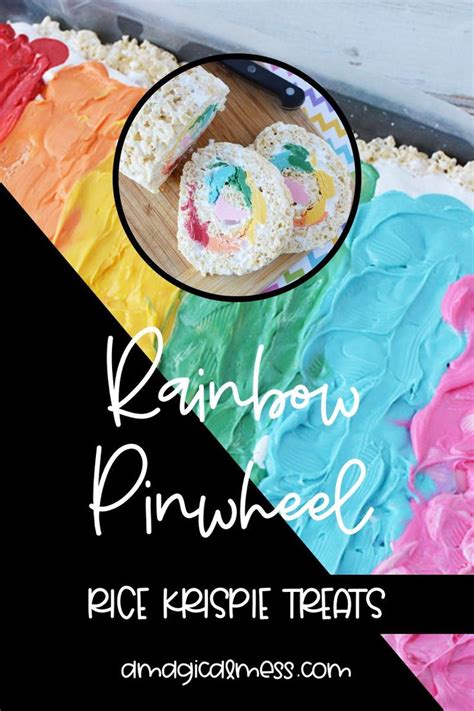 Rainbow Pinwheel Rice Krispie Treats Recipe Rice Krispie Treats