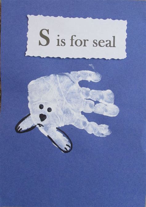 Seal Handprint Winter Animal Crafts Arctic Animals Crafts Animal