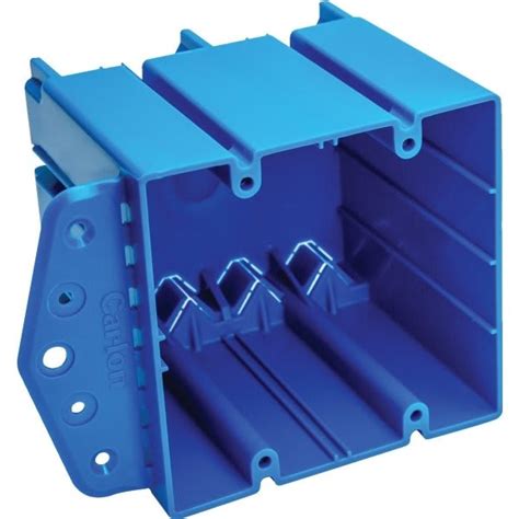 Carlon All In One 2 Gang New Workold Work Pvc Electrical Box Blue
