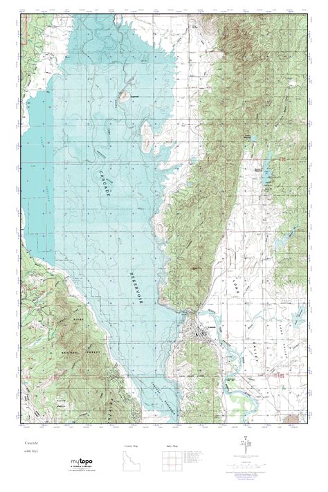 Mytopo Cascade Idaho Usgs Quad Topo Map