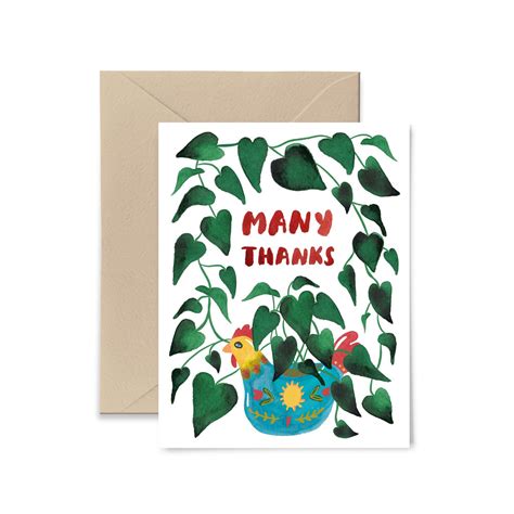 Houseplant Many Thanks Greeting Card Little Truths Studio