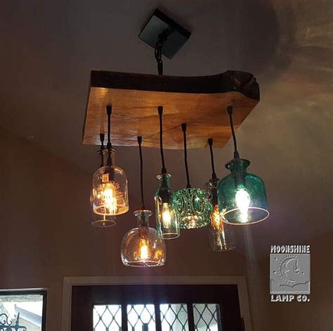 The Big Sur 24 Glass And Wood Chandelier With Colored Etsy Uk Wood