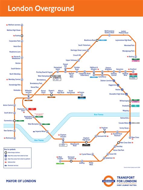 London Overground Network Map Pdf Pdf Rail Transport Transport