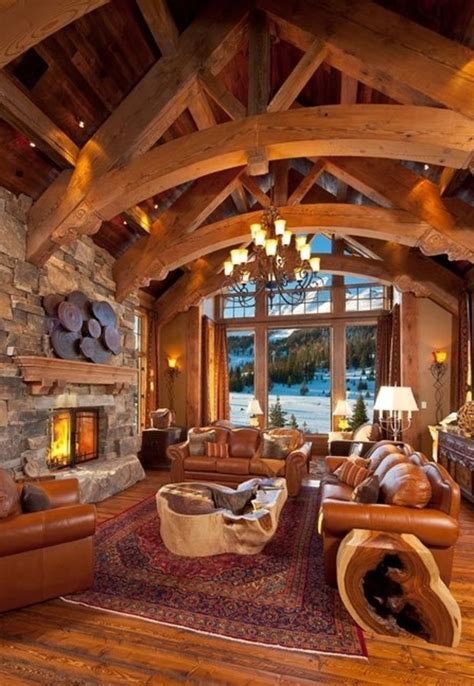 I Absolutely Love These High Ceilings And That View Log Homes Log