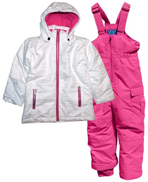 Pulse Little Girls Insulated Snowsuit 4 7 Glitter Snow Jacket And Ski