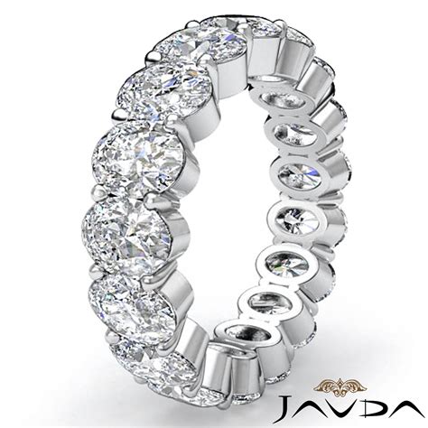 Oval Diamond Eternity Womens Wedding Band Engagemet Ring 14k White