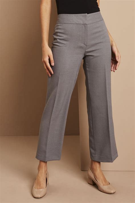 Womens Cropped Beauty Trousers Grey Shop All From Simon Jersey Uk