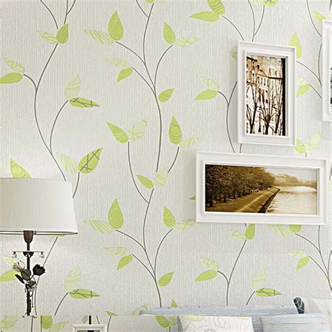 3d Modern Wallpapers Home Decor Green Leaf Wallpaper For Walls Non