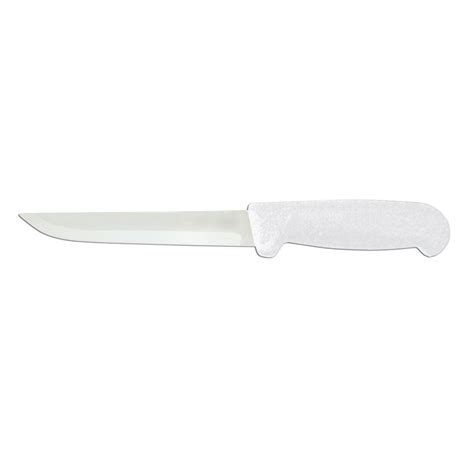 6 Inch Straight Blade Boning Knife With White Polypropylene Handle Omcan