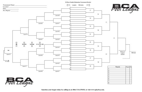 19 Double Elimination Tournament Bracket Page 2 Free To Edit