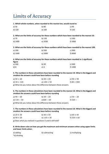 Accuracy And Precision Worksheet Answer Key Rose Pdf