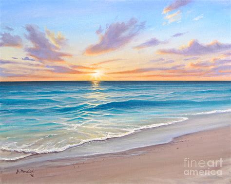 Sunrise Splendor By Joe Mandrick Beach Art Painting Sunrise Art