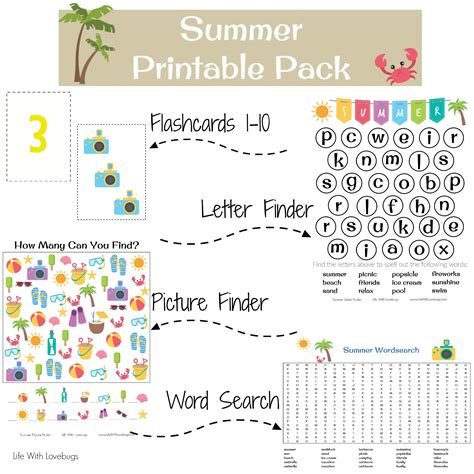 Are you looking for fun printable activities for kids that still have an education side to them too! Summer Printable Activity Sheets - Life With Lovebugs