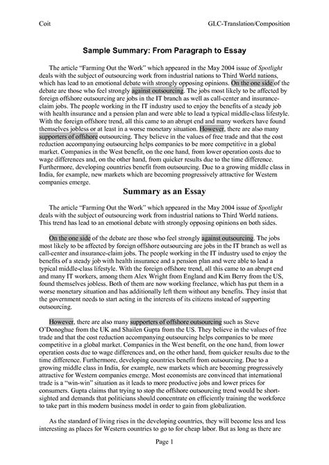 It makes judgment, positive or negative, about the text using various criteria. Summary Response Essay Example — "Summary, Analysis ...