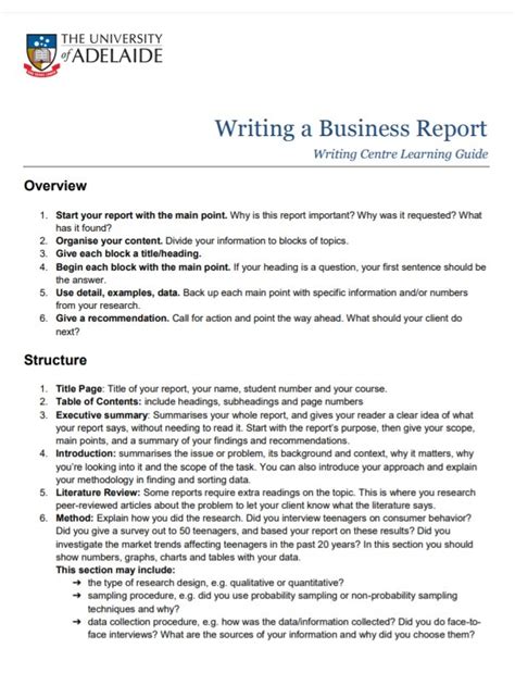 What Is A Report Format In Business