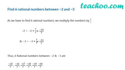 Find 6 Rational Numbers Between 2 And 3 With Video Teachoo